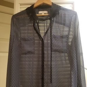 LOFT polka dot blouse